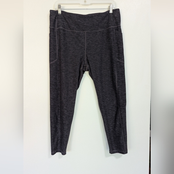 Victoria's Secret Purple Heathered 100% Cotton Stretch Legging Pockets Size XL - Picture 1 of 8